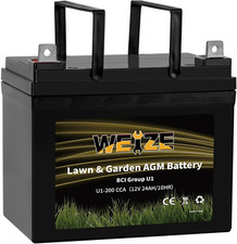 Lawn  Garden AGM Battery, 12V 200CCA BCI Group U1 SLA Starting Battery for Lawn