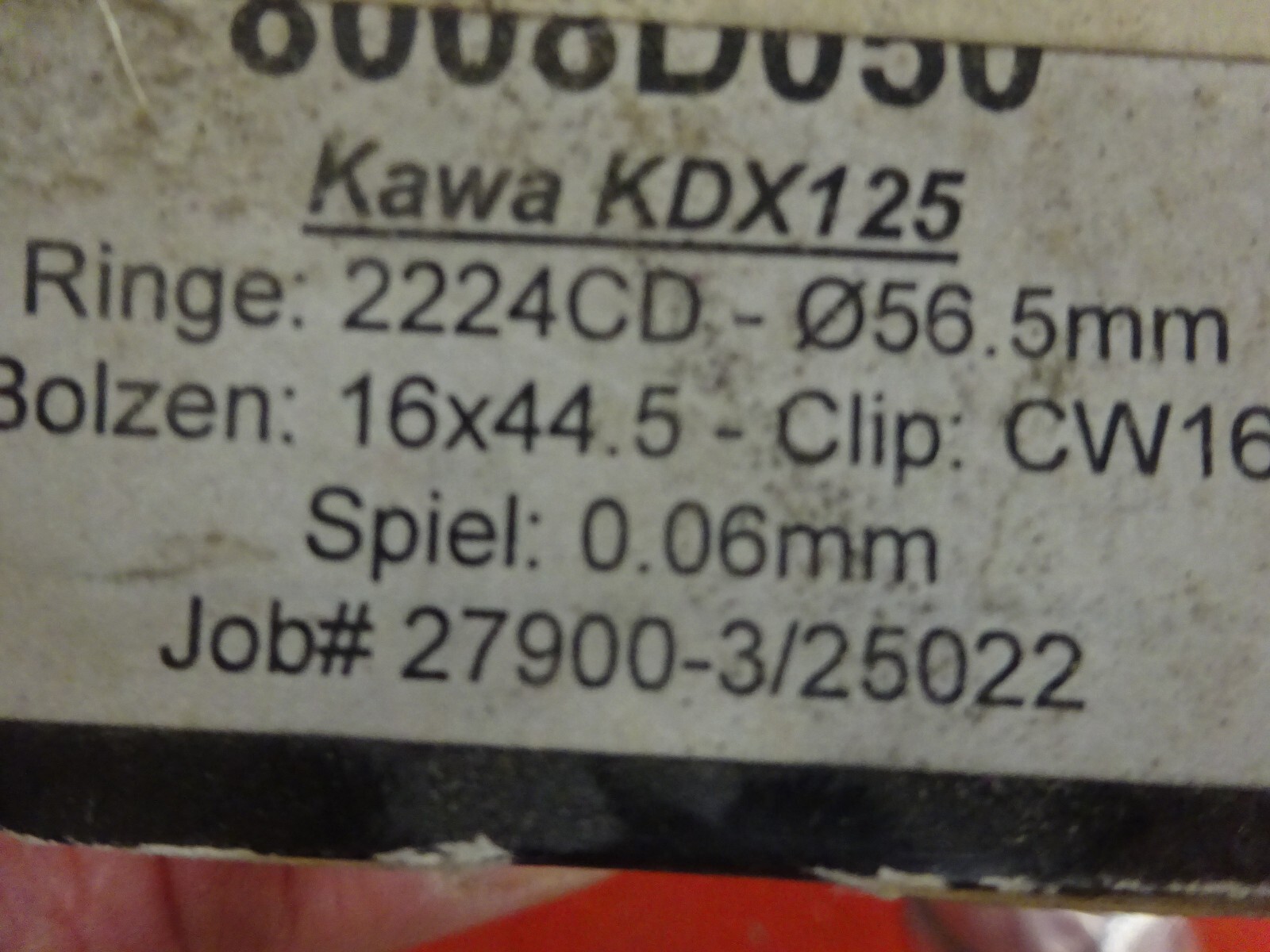 Kit piston forgé Wössner KDX 125 performance moteur 2 temps optimisée - 3