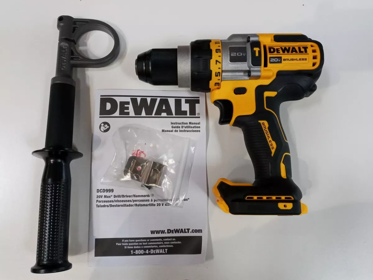 NEW GENUINE DeWalt DCD999 Flexvolt ADVANTAGE 1/2'' HAMMER DRILL WITH SIDE  HANDLE