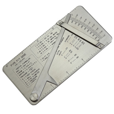 RIVERWELD Pipe Pit Welding Gauge Depth Inspection Measuring Inch Range is 0~1/2''