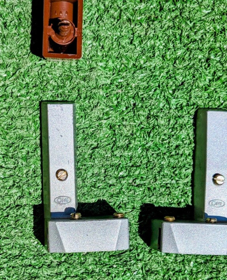 10 Vintage ONI West Germany Sliding Adjustable Drop Leaf Metal Supports Set NOS - Image 4 of 4