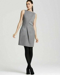 grey sheath dress with sleeves