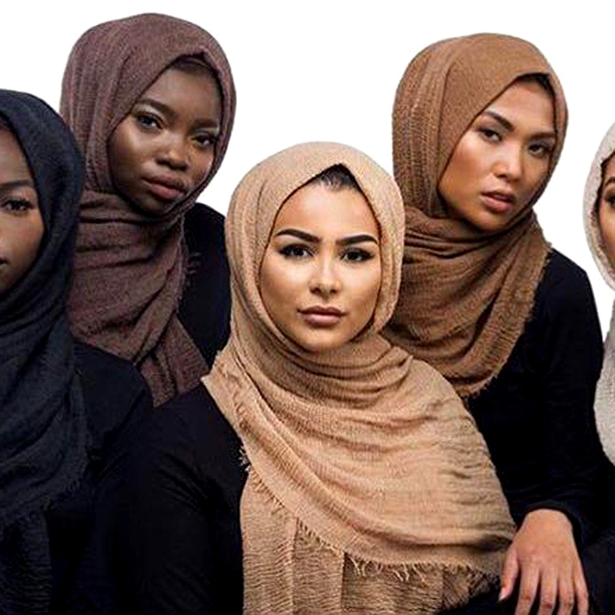 New Crinkle Scarf Ladies Hijab Plain Maxi Headscarf Crimp New Crinkle Scarf Ladies Hijab Plain Maxi Headscarf Crimp