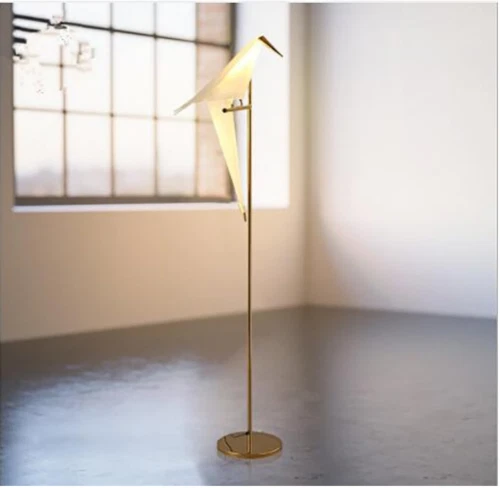 Modern Paper Crane Bird LED Light Bedside Bedroom Reading Floor Light /Desk Lamp - Image 3 of 4