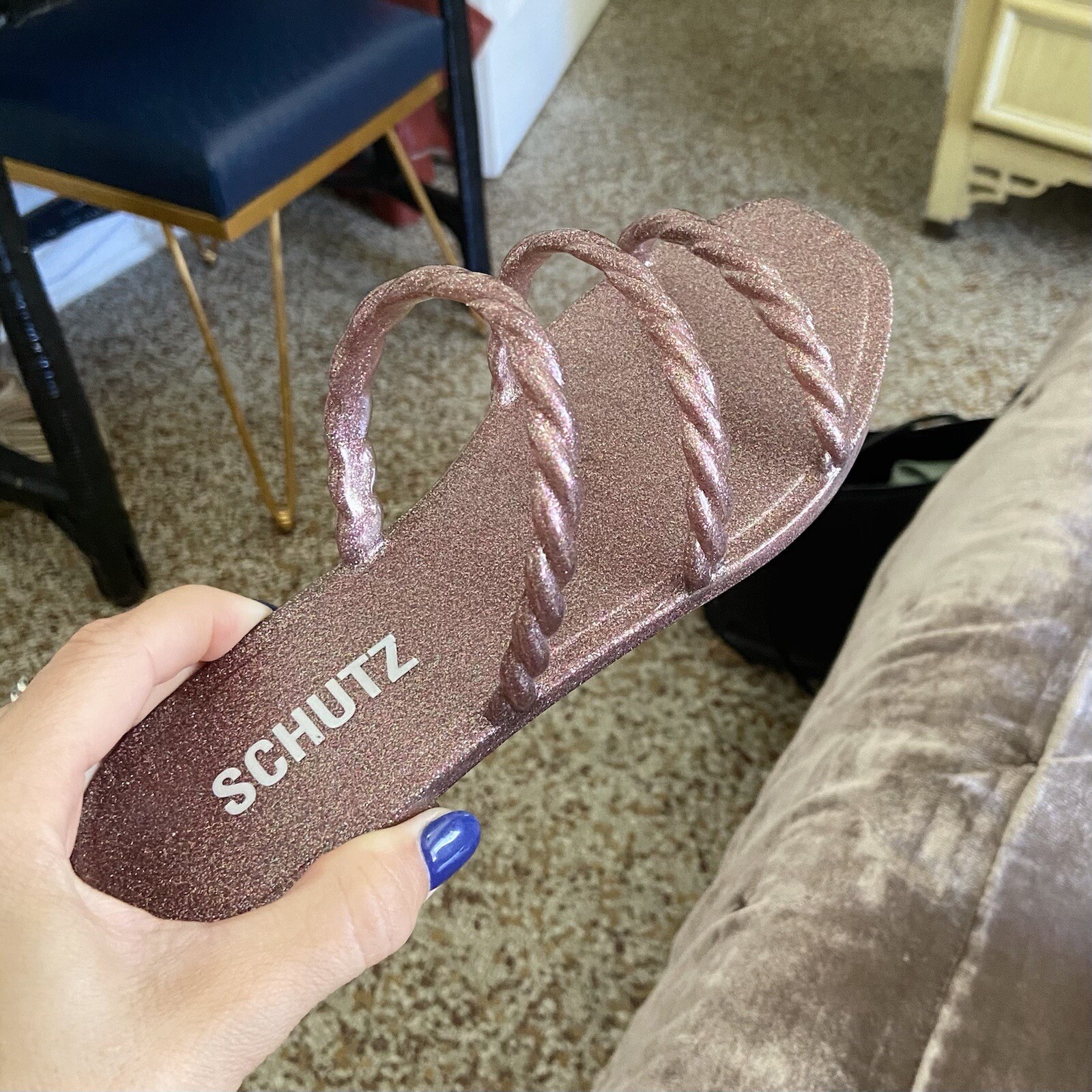 schutz diana braided jelly sandals