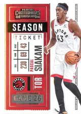 Pascal Siakam 2020-21 Contenders Basketball Season Ticket Card #86 TOR Raptors