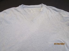 Banana Republic V-Neck T-Shirt - Blue - Large - Eco Premium Wash