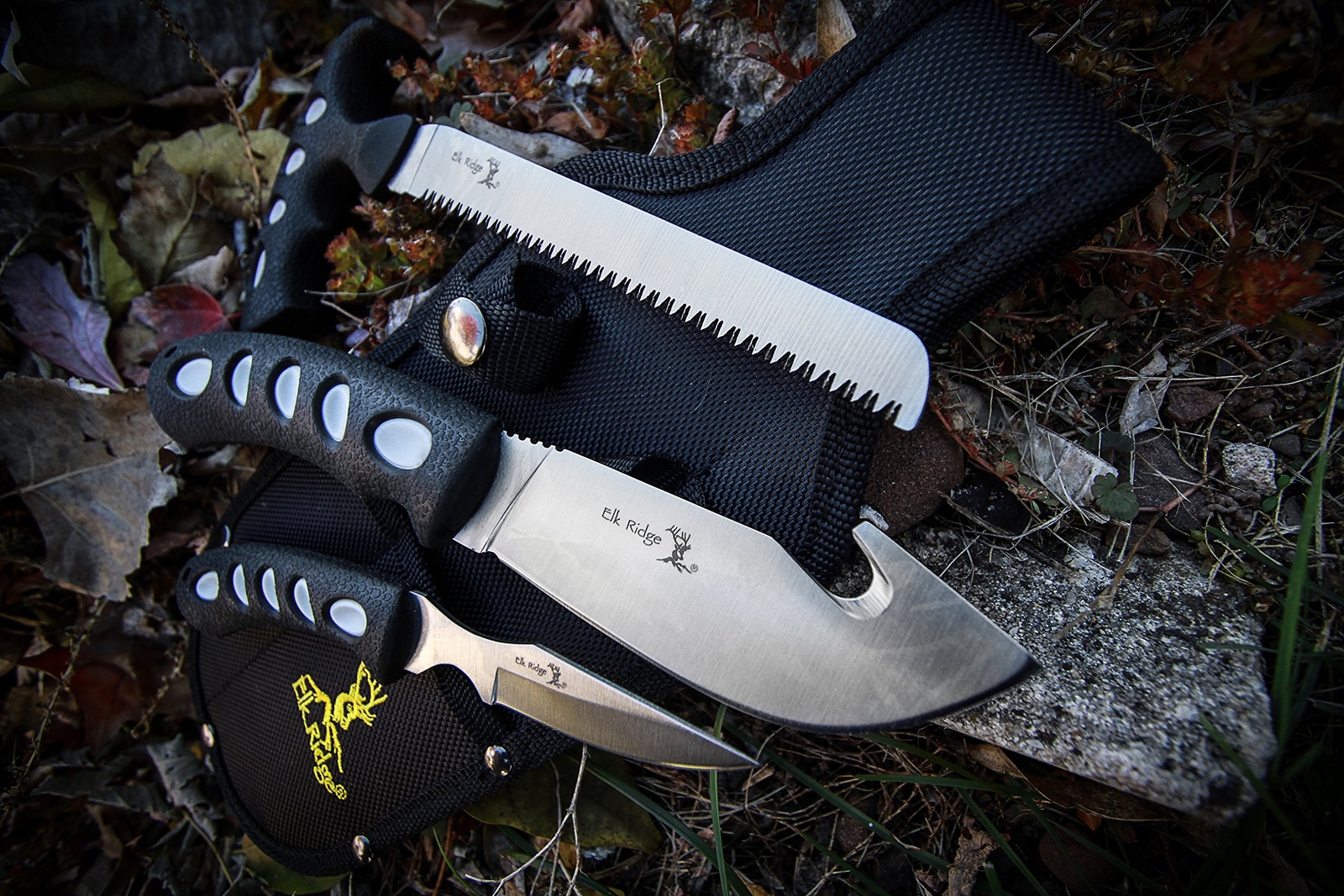 New Elk Ridge Hunting Set Fixed Blade Knife ER-252