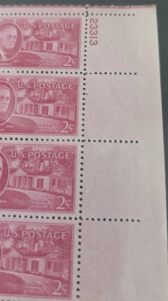 1945USPS SHEET 50 - ROOSEVELT- LITTLE WHITE HOUSE - **SUPER RARE  INTACT PERFECT - Image 2 of 2
