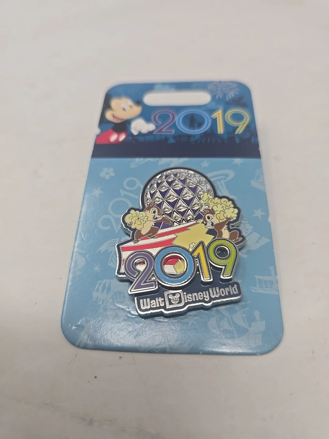 Walt Disney World WDW Chip N Dale Epcot Spaceship Earth 2019 Pin