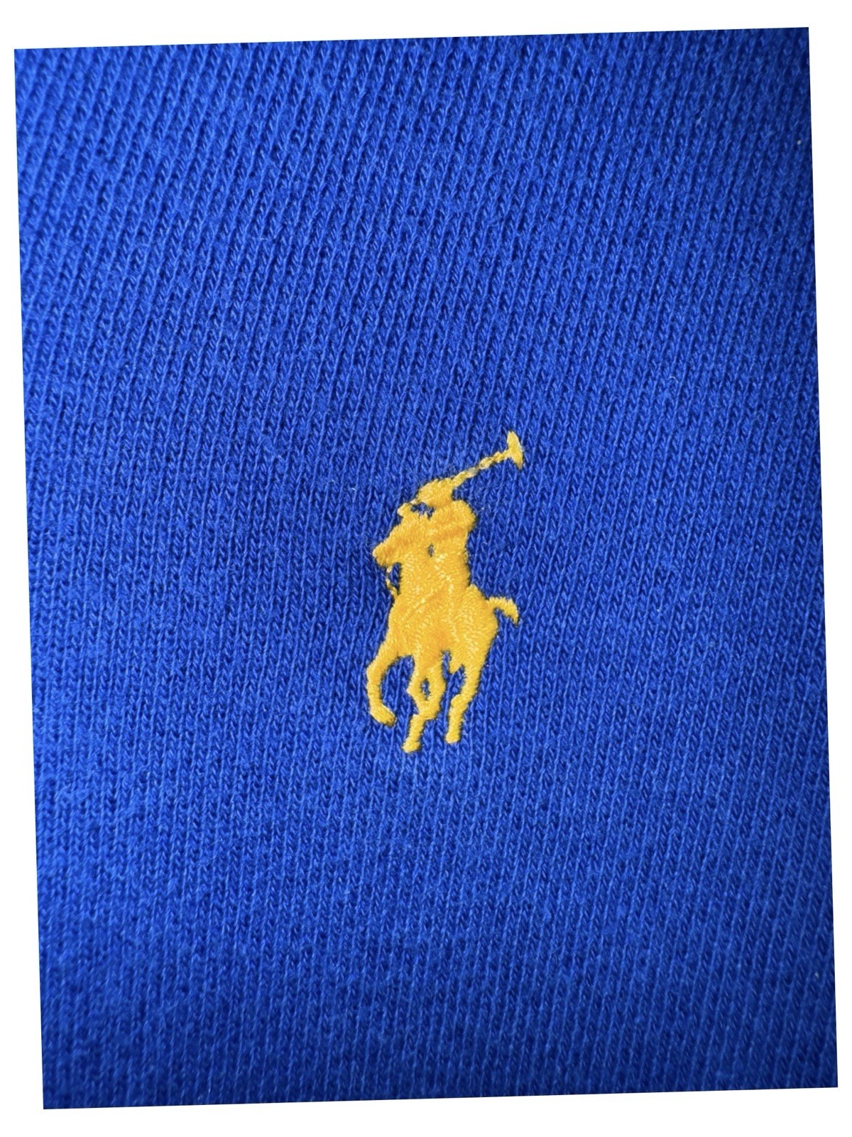 Felpa con cappuccio vintage Polo Ralph Lauren blu giallo pony 2 bottoni taglia M RARA