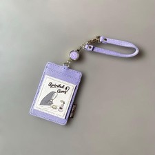 Spirited Away Ghibli Pass Case Card Holder w/ Strap Purple