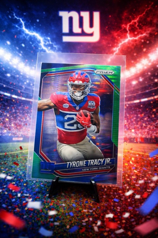 2025 Tyron Tracy Throwback Uniform Green Prizm Awesome Lookin Card Go Giants