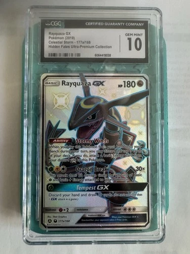 CGC 10 Gem Mint Rayquaza GX Celestial Storm 177a/168 Alternate Art Promo Pokemon