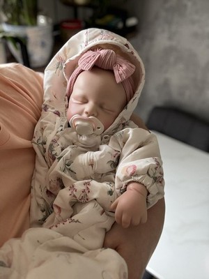 Neu 100% Vollsilikon Reborn Puppe - gewichtetes Newborn - schlaff - offener Mund 