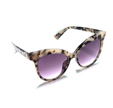 Casual Purple Gradient UV Lens Brown Tortoise Cat Eye Women's Fashion Sunglasses
