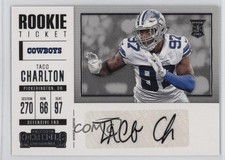 2017 Contenders Rookie Ticket/Rookie Ticket Variation Taco Charlton Auto 00y3