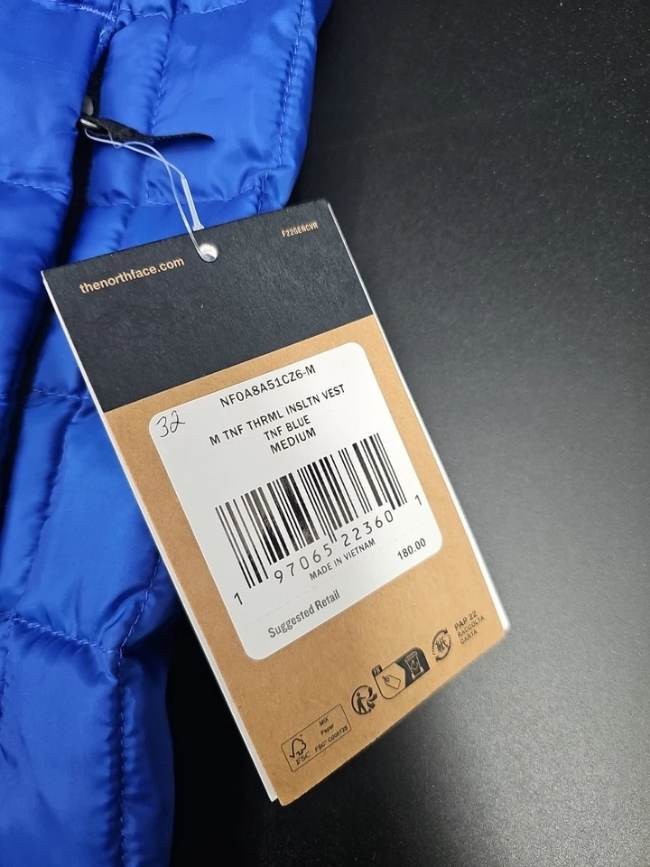 The NORTH FACE Men's Thermoball Insulated Vest Medium Blue NEW NWT TNF - Image 3 of 4