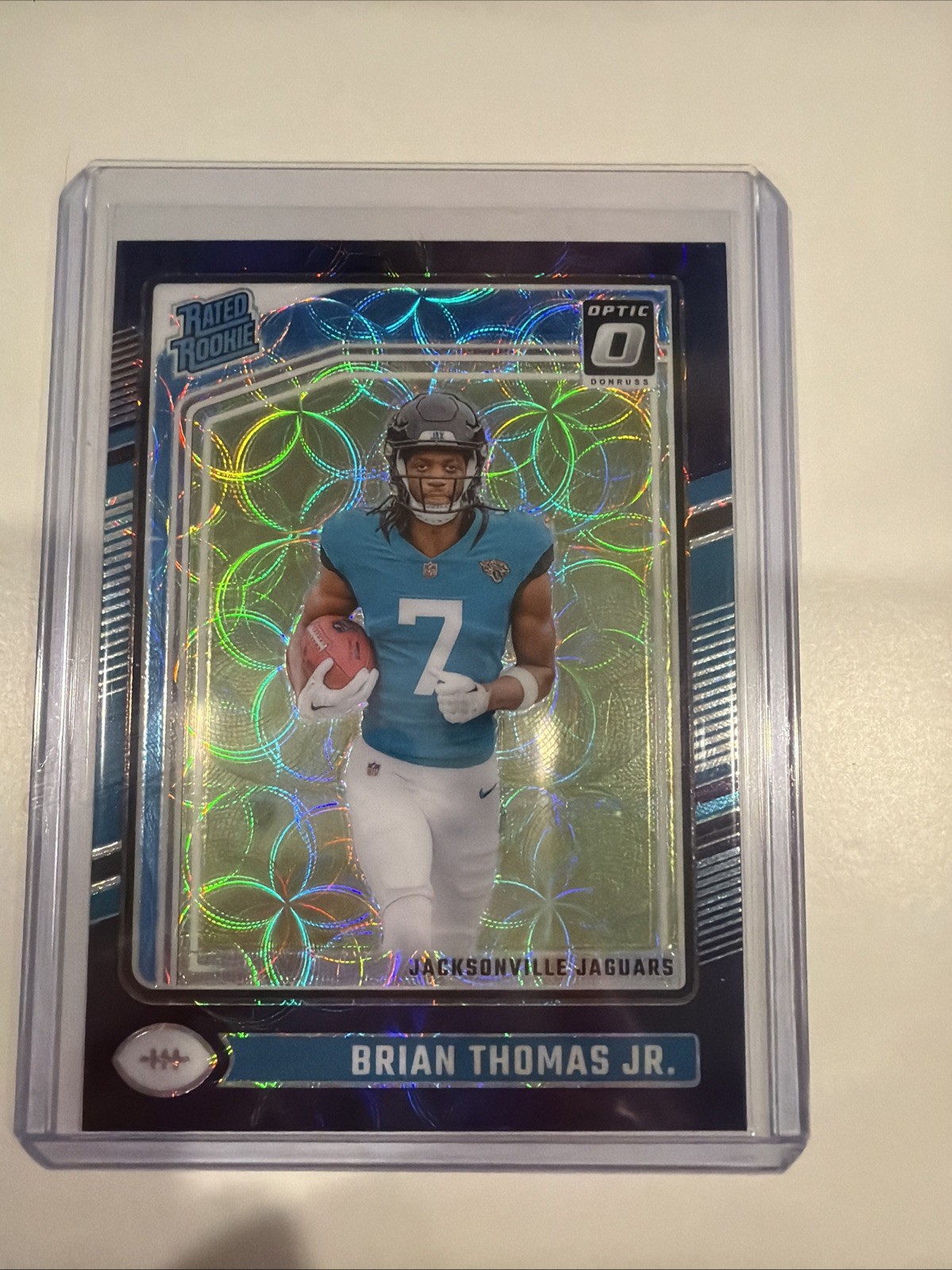 2024 Donruss  Optic Rated Rookie Brian Thomas Jr. #214 Purple Scope Prizm (RC)
