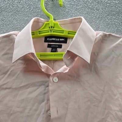 Express Men Button Up Shirt S Pink Dress Shirt Extra Slim Long Sleeve NWT | eBay Express Men Button Up Shirt S Pink Dress Shirt Extra Slim Long Sleeve NWT | eBay