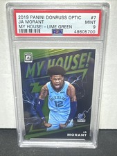 2019-20 Panini Donruss Optic - My House Ja Morant #7 Lime Green 062/149 (PSA 10)