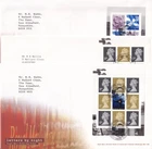 5 x GB RM FDC: 2004 LETTERS BY NIGHT - Panes + Crewe & London NW10 Cancels