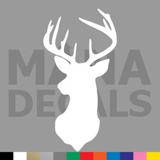 Buck Mount Vinyl Die Cut Decal Sticker - Deer Hunter Hunting Rack Antlers