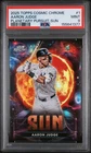 2025 Topps Cosmic Chrome Aaron Judge #PPS-1 Planetary Pursuit Sun Yankees PSA 9