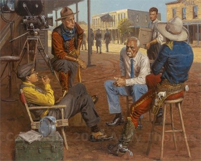 Wyatt Earp in Hollywood Paper Giclee Artist Proof by Andy Thomas, 16x20
