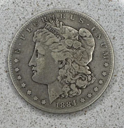 Morgan Silver Dollar 1884 S $1 Coin Circulated 0.9 Fineness