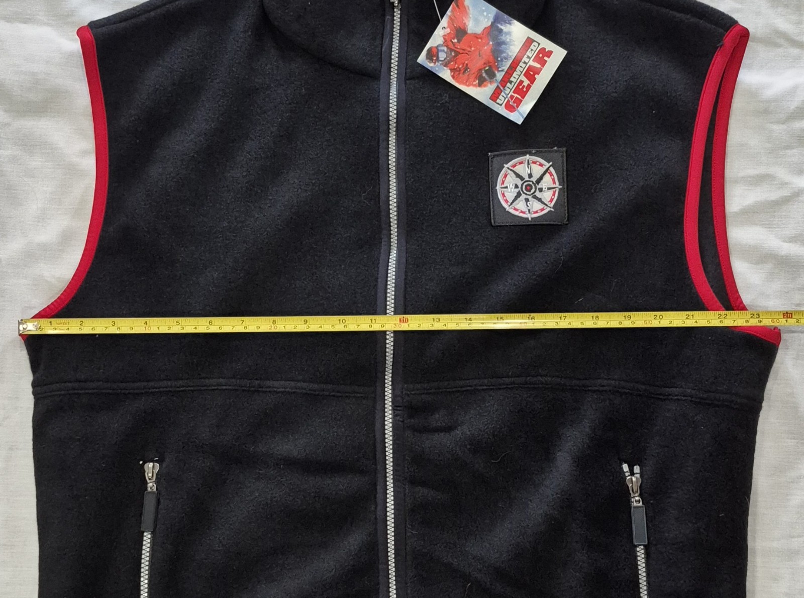 Vtg 90s Marlboro Unlimited Gear Vest Mens XL Black Fleece Compass Patch NEW image 9