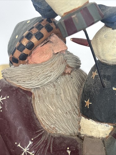 2000 Willyraye Studio Weihnachtsmann & Schneemann auf Kuh Vögel Katze WW2368 Vintage - Bild 2 von 10