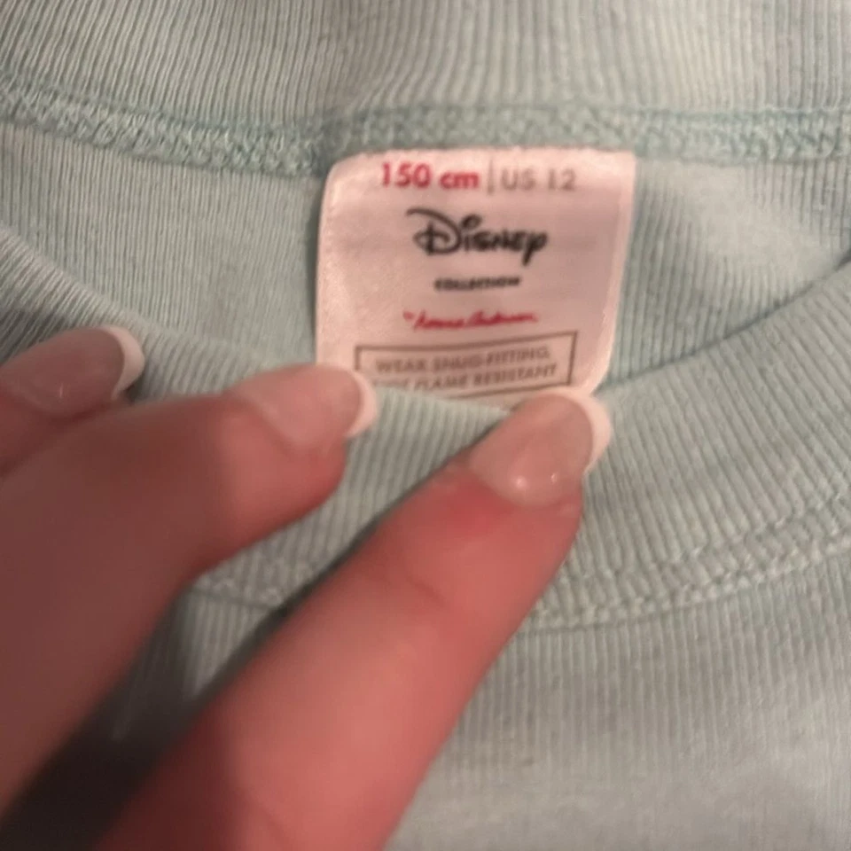 Juego de pijama Hanna Andersson $50 Disney Princesa Tiana Long Johns Talla 12 Foto 3 de 4