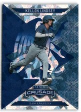Panini 2025 Panini Crusade #39 Kellon Lindsey Crusade Blue Cracked Ice