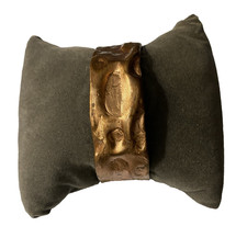Vintage Copper Modernist Cuff Bracelet 1" Wide Opening 1 1/2 " Wide