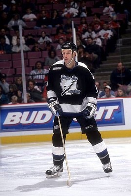 Ian Herbers Tampa Bay Lightning skates on the ice at an NHL game v- Old Photo 1