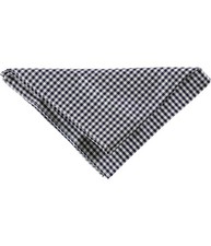 Tommy Hilfiger Mens Gingham Pocket Square, Black, One Size
