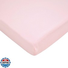 TL Care 100 Natural Cotton Fitted Mini Crib Sheet 38" x 24" - Soft and Breat