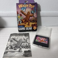 Woody Pop Sega Game Gear Original Box, Manual, Protective Game Case Has Box Wear