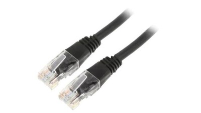 Patch cord U/UTP, Cat 5e, RJ45 wtyk z obu stron, linka, CCA, 7,5m PP12-7.5M/BK G