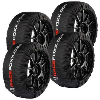 RACEFOXX Reifenwärmer Autoreifen Heizdecken 80°C 1 Set (4 St.) Aufdruck möglich - Bild 1 von 4