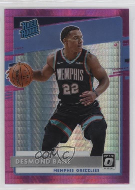 2020 Panini Donruss Optic Rated Rookie Hyper Pink Prizm Desmond Bane #180 1s41