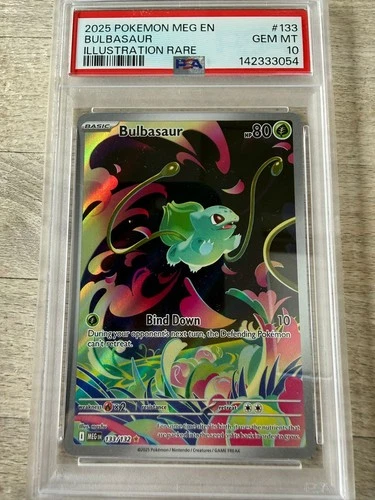 Pokemon TCG Bulbasaur 133/132 Mega Evolution Illustration Rare PSA 10 GEM MINT