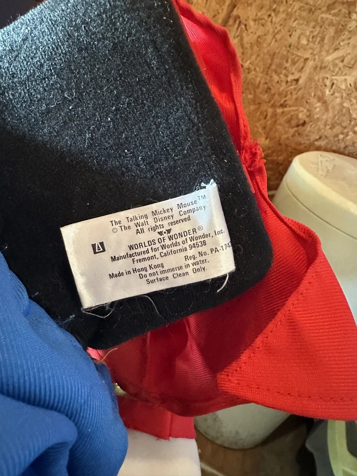 Vintage 1986 Worlds of Wonder Talking Mickey Mouse Testado (leia a descrição) - Imagem 2 de 4