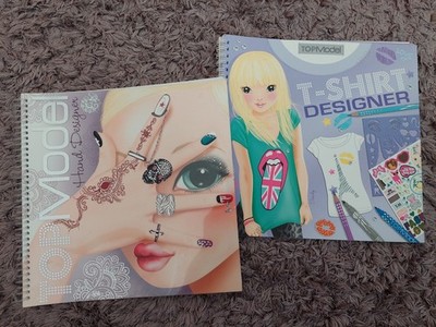 Top Model Malbuch, T-Shirt Design &n Hand Design mit Stickern und Schablone