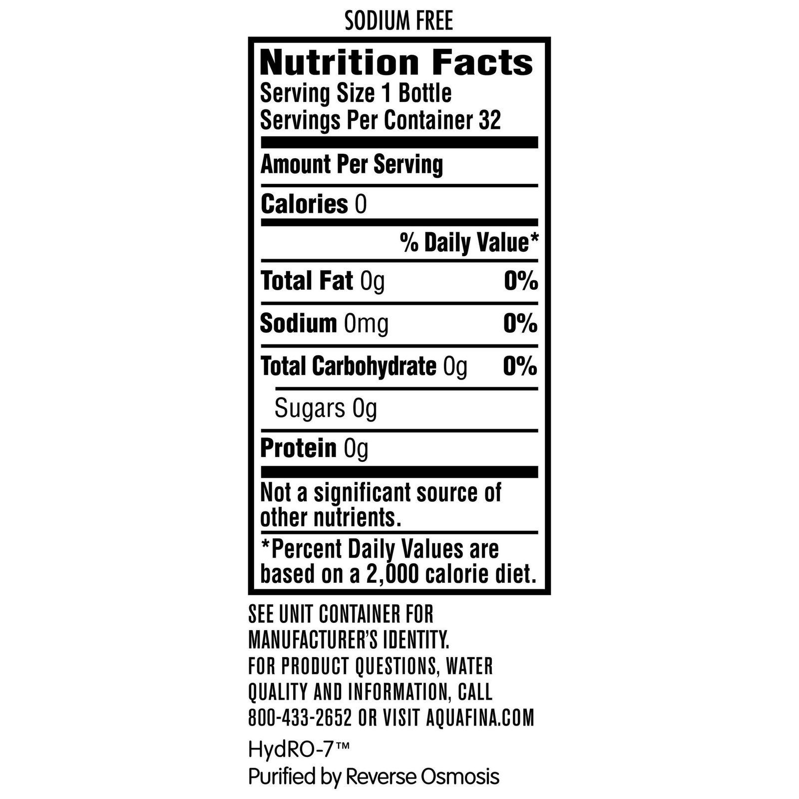 Aquafina Purified Bottled Drinking Water, 16.9 oz, 32 Pack Bottles FAST SHIPPING