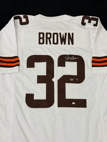 Jim Brown Cleveland Browns Signed Football Jersey COA