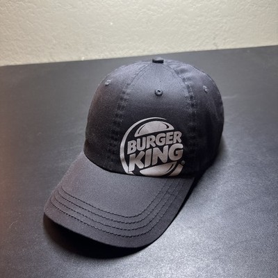 BURGER KING Gray Cap Crew Worker Employee Hat Adjustable Fast Food