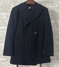 Vintage US Navy Pea Coat Men  s 44R Sterlingwear Boston 100 Wool Military Issue