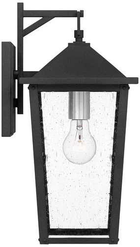 Quoizel Stoneleigh 16 1/2" High Mottled Black Outdoor Wall Light - Picture 3 of 6